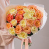 Микс роз персиковые+розовые